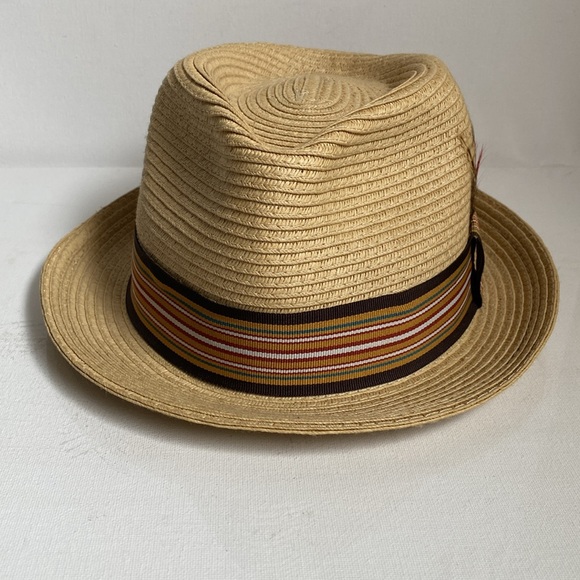 Ridley Toyo Straw Trilby Fedora Hat by Jaxon Hats in Size Medium - Picture 3 of 12
